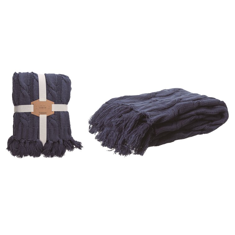 Transpac Knitted Throw Blanket | Wayfair